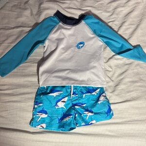 Kids Swim Set with Shark Print